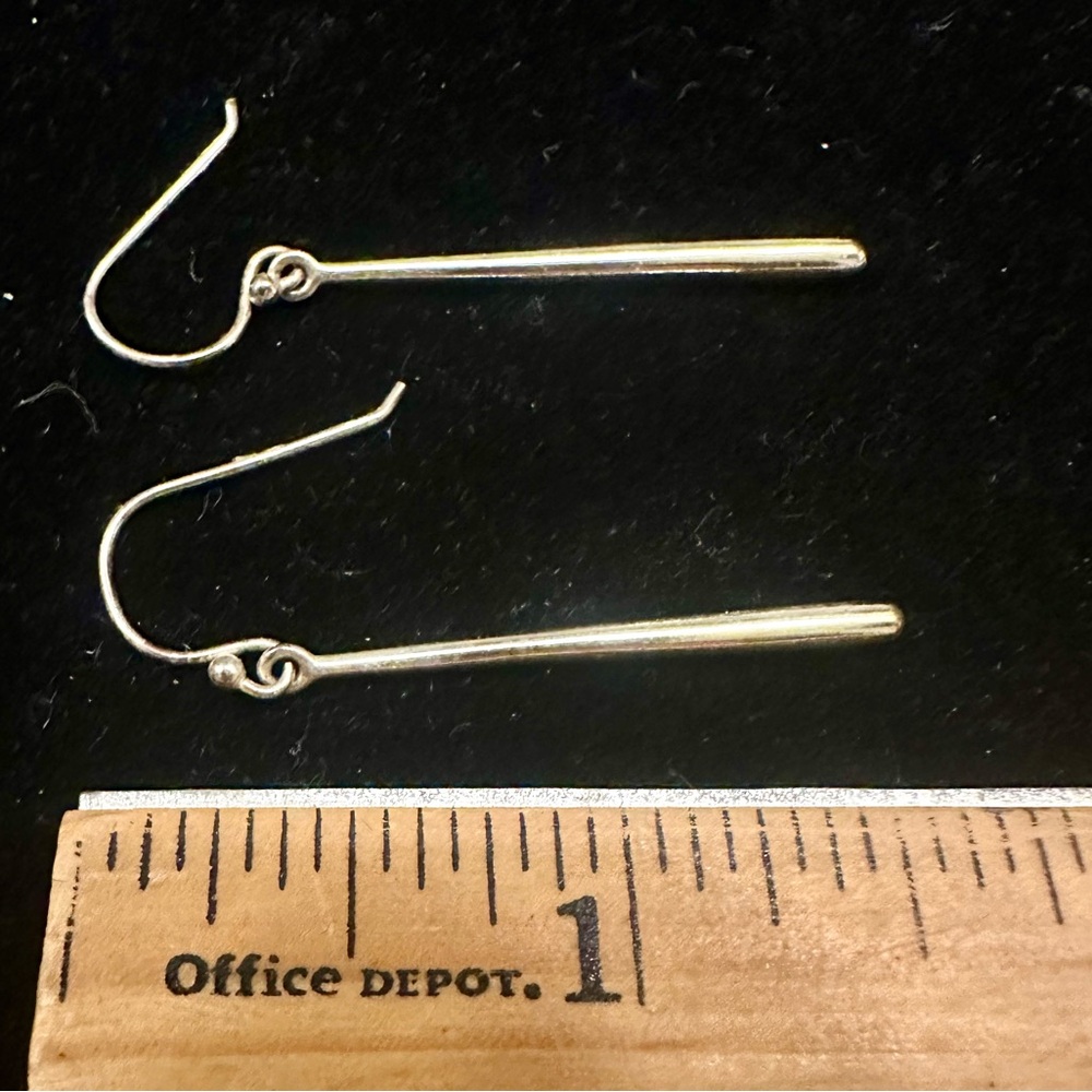 Silver drop earrings